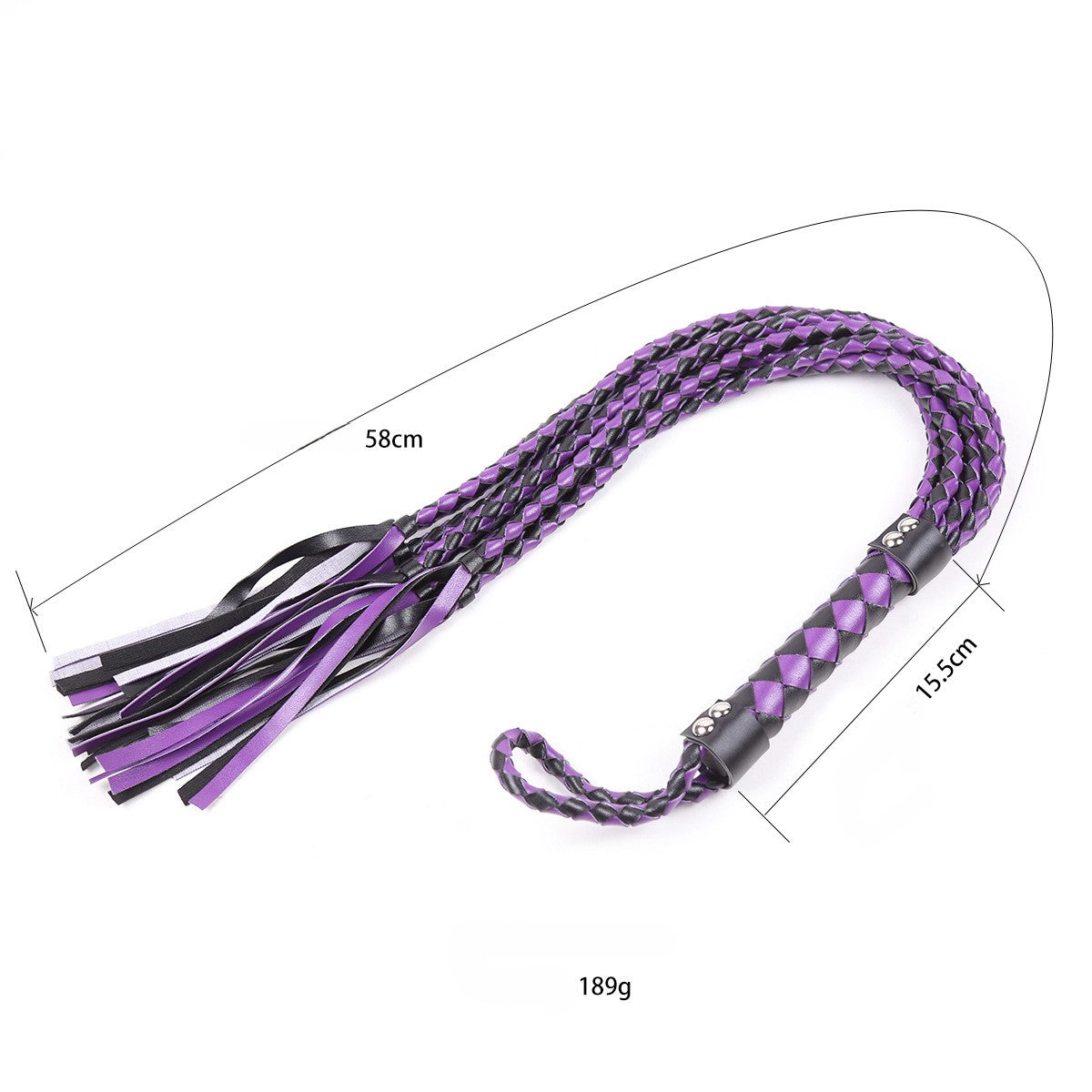Handmade 8 Strand Leather BDSM Flogger Whip