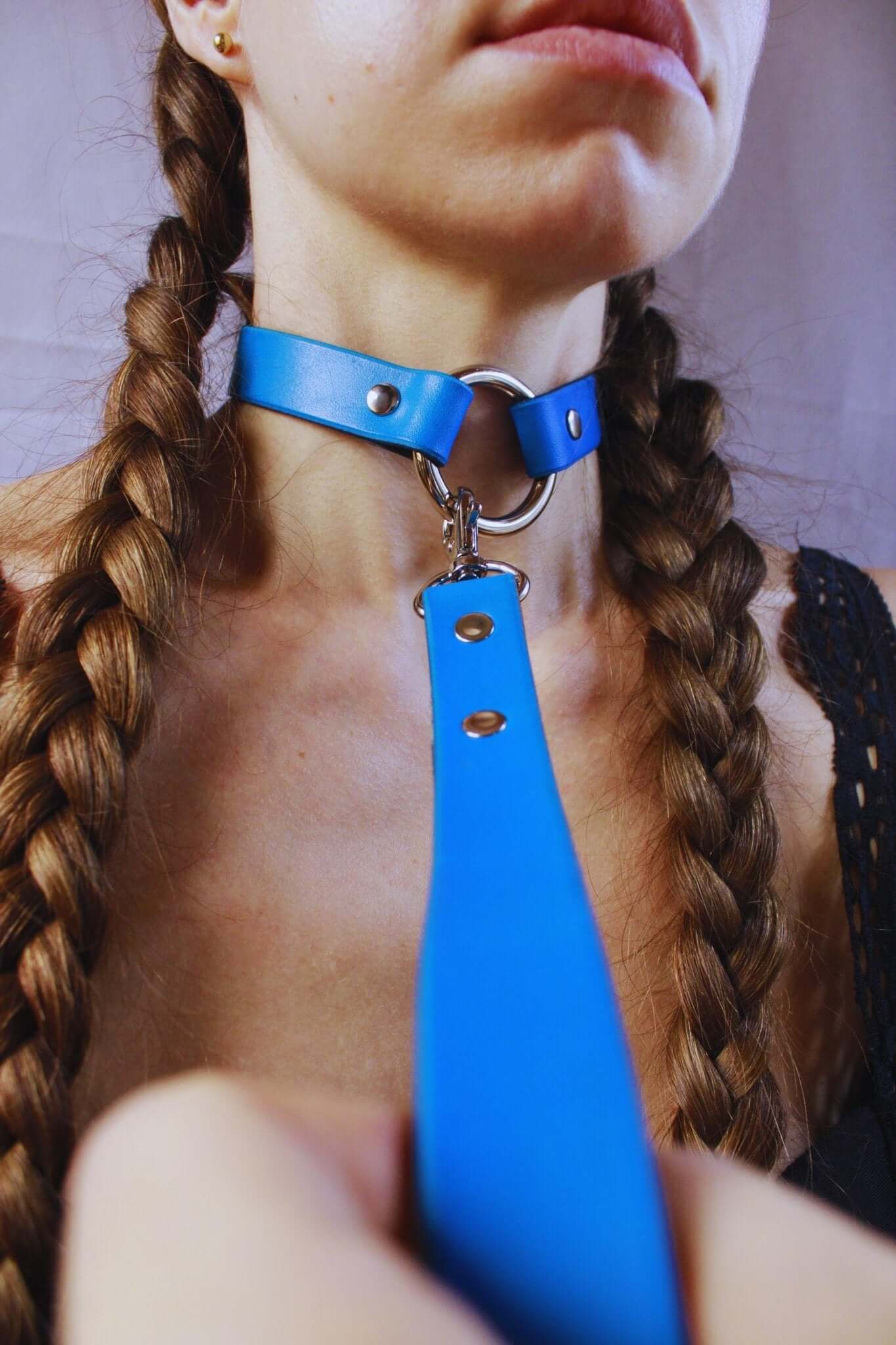 Choker Collar BDSM Choker with Leash - Discreet Collar