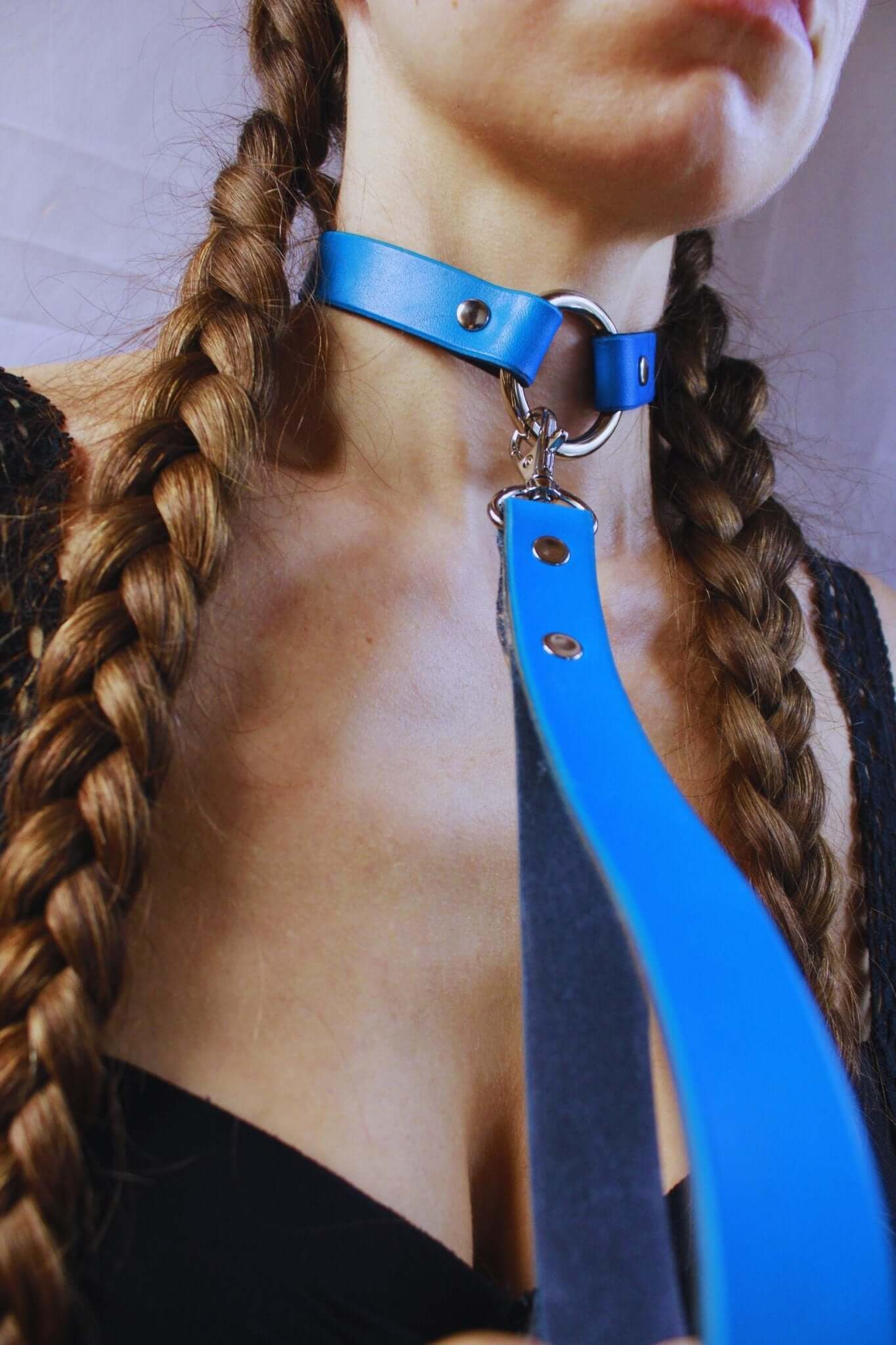 Choker Collar BDSM Choker with Leash - Discreet Collar